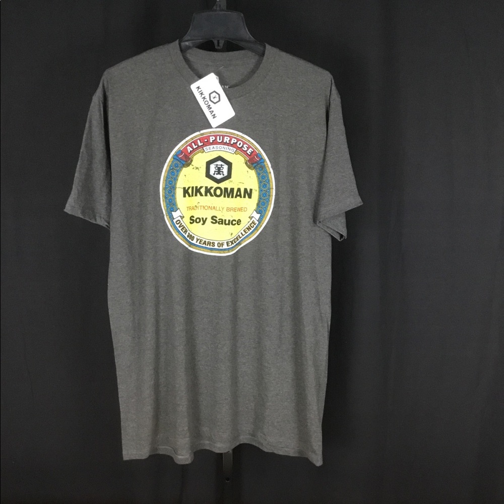 Kikkoman soy sauce T-shirt Size XL NWOT Gray